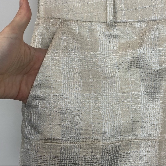 Club Monaco Silver Cream High Waist Shorts - Picture 6 of 10